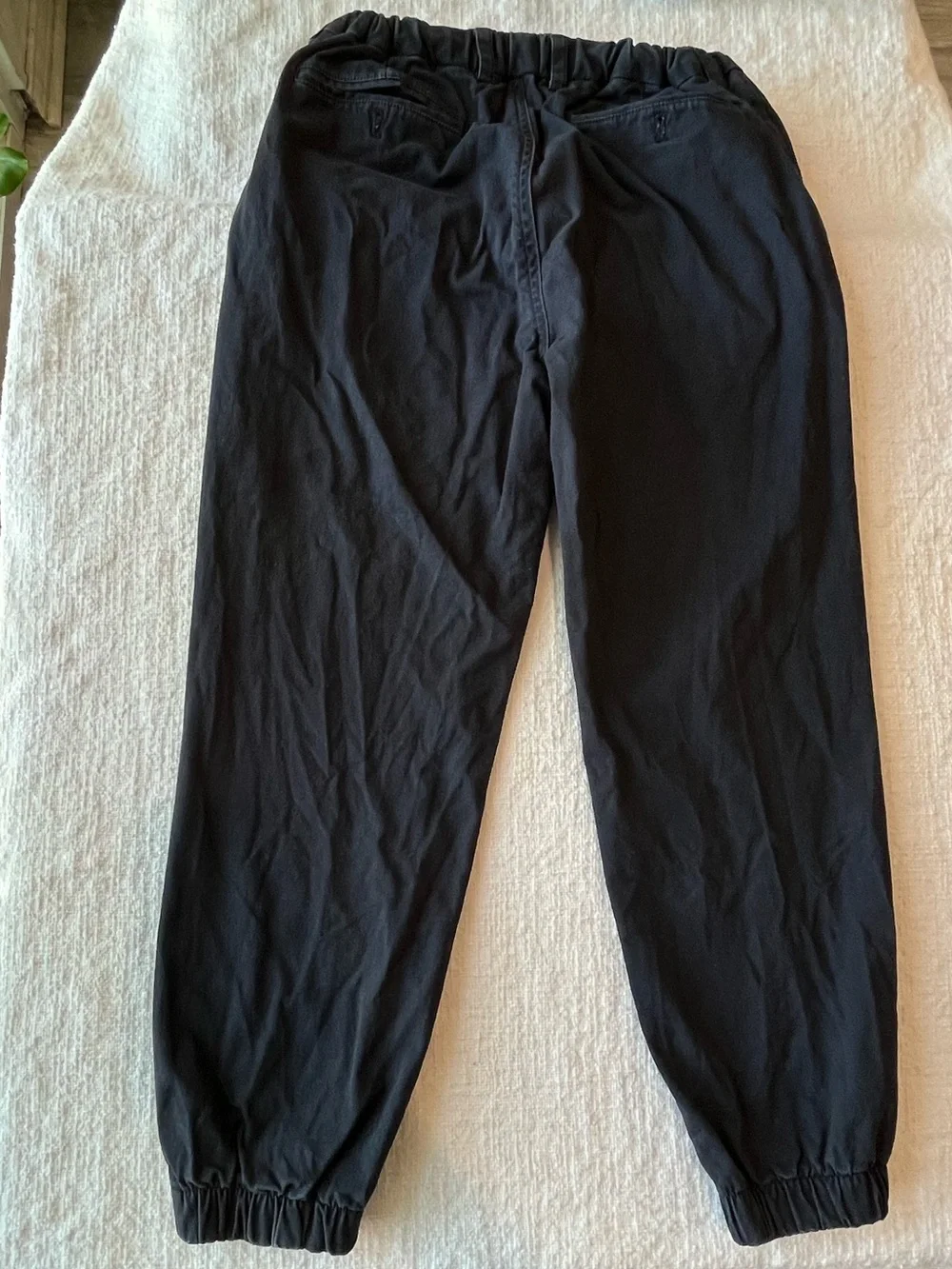 Brooks Brothers Navy Blue Twill Jogger Pants Mens W30 L30 Cotton Stretch Casual
